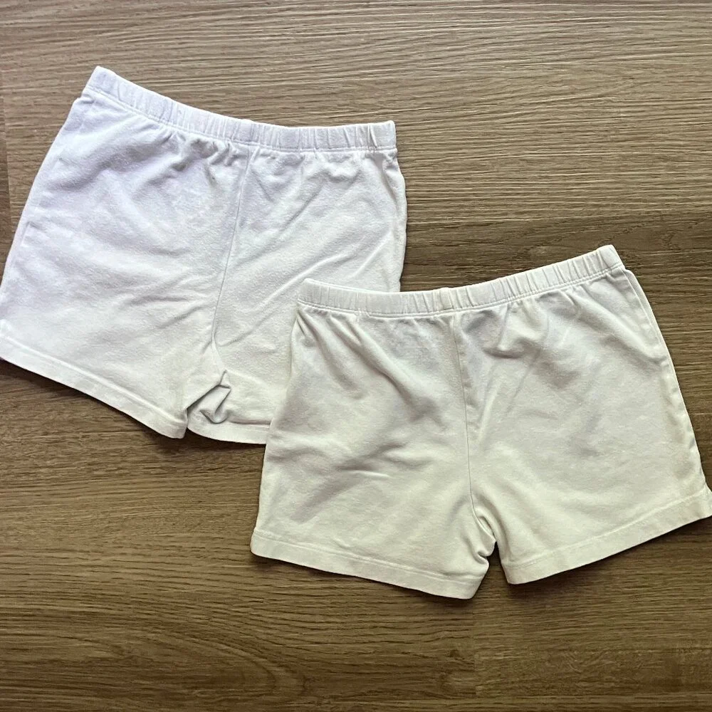 7/8 The Children's Place 3pk 2 White + 1 Gray Cartwheel Shorts